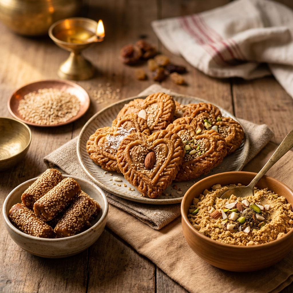 Bihar Regional Food Delicacies - Shahi Thekua and Gaya Tilkut